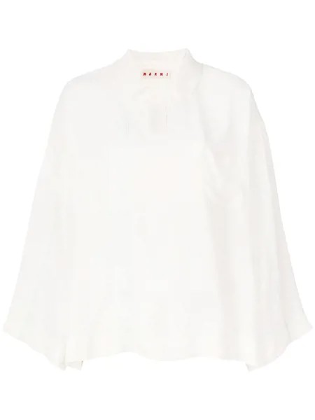 Marni свободная блузка с декоративной строчкой