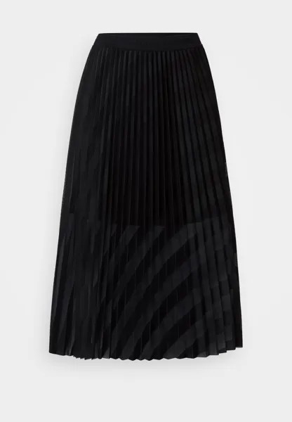 Плиссированная юбка DIAGONAL PLEATED SKIRT KARL LAGERFELD, черный