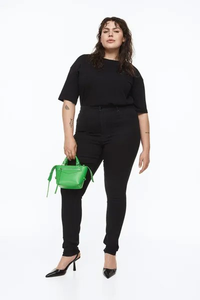 Джинсы женские H&M 0983947002 черные 58 IT (доставка из-за рубежа)