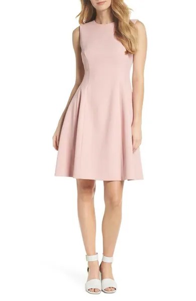 Eliza J New w Tag Modern BLUSH Креповое платье без рукавов с расклешенной юбкой 6,8,10,12,14