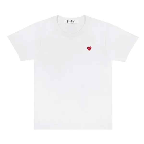 Футболка Comme des Garçons PLAY Little Heart T-Shirt 'White', белый