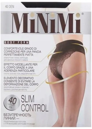 Колготки MiNiMi Slim Control 40 den, размер 1/2-S, nero (черный)