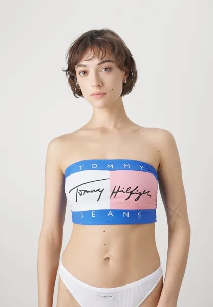 Топ HERITAGE STRAPLESS BRAS Tommy Jeans, синий