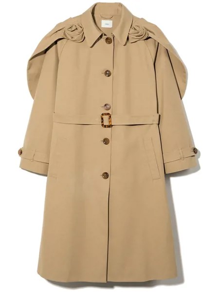 Fendi Kids тренч с аппликацией