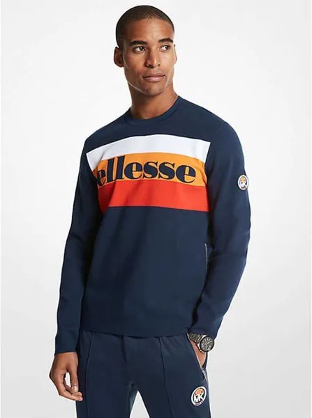 Свитер Michael Kors MK X ellesse Striped Logo Stretch Viscose, темно-синий