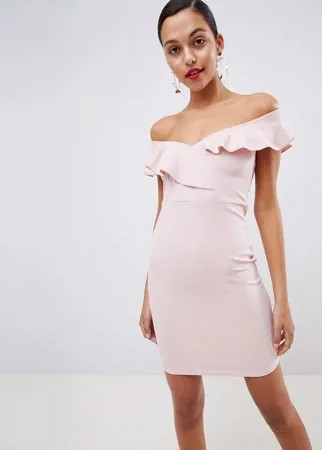 Платье-футляр телесного цвета Outrageous Fortune-Розовый цвет