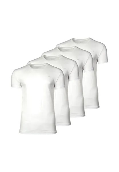 Мужская футболка, 4 шт. в упаковке - C-NECK T-SHIRT 4-PACK, круглый вырез, короткий рукав, хлопок GANT