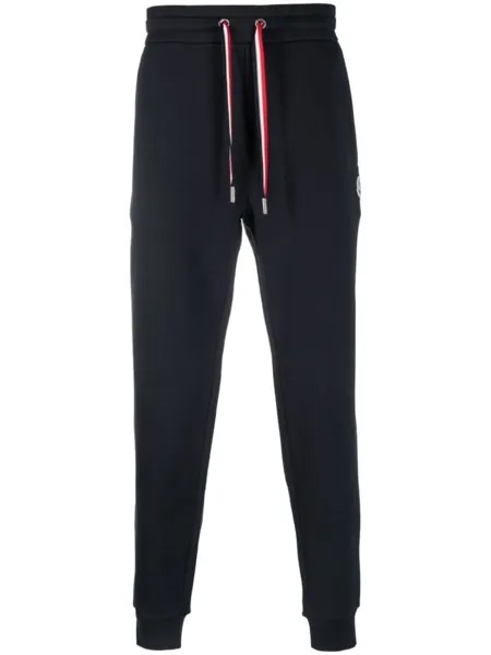 Moncler спортивные брюки с кулиской, синий