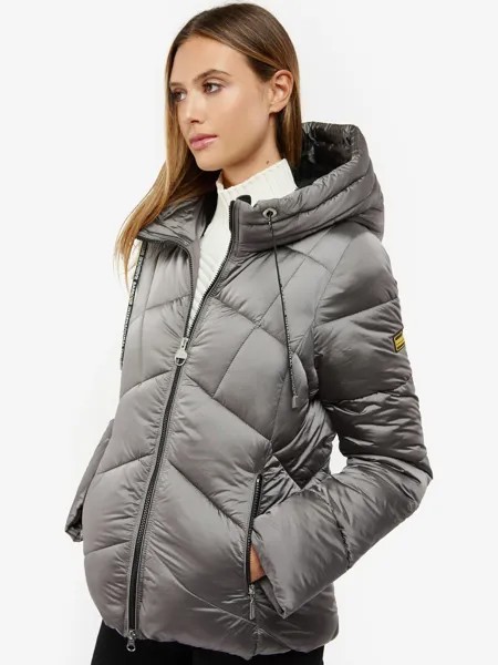 Двухцветная стеганая куртка Barbour International Valle, хром