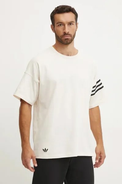 Футболка Neuclassics Tee из хлопка adidas Originals, бежевый