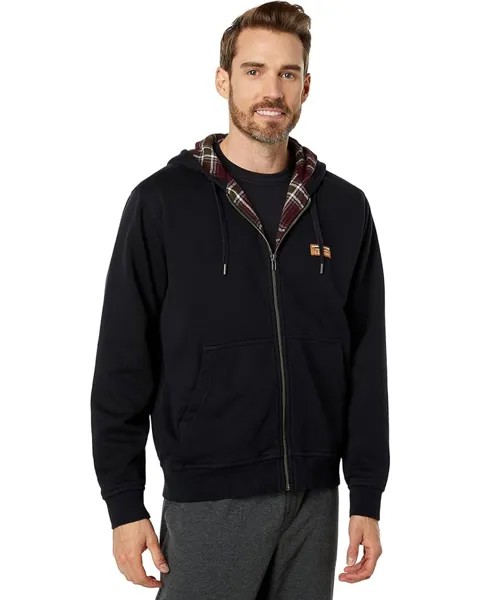 Толстовка L.L.Bean Katahdin Iron Works Flannel Lined Hooded Regular, цвет Ink Black/Deep Port