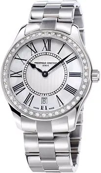 Швейцарские наручные  женские часы Frederique Constant FC-220MPW3BD6B. Коллекция Classics Quartz