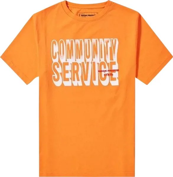 Футболка Heron Preston Community Service Jersone T-Shirt 'Orange/White', оранжевый