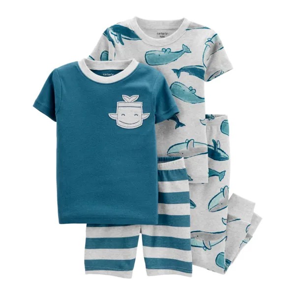Carter's Пижама для мальчика с китами (4 предмета)