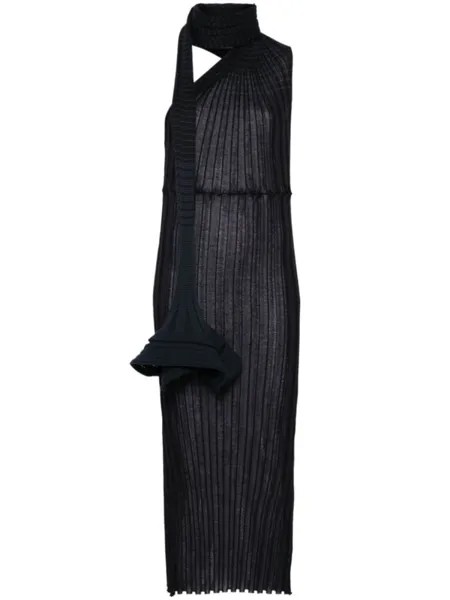 Issey Miyake платье макси Asagao, черный