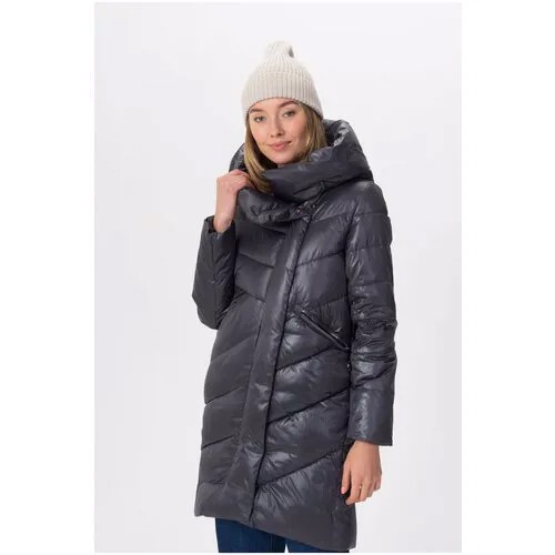 Демисезонное пальто El_W60611 ELARDIS Серый Антрацитовый 50 XL Женский Однотонный