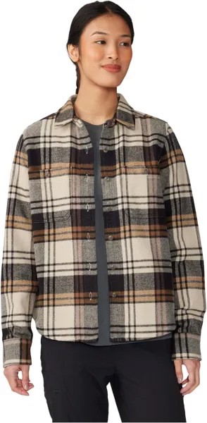 Рубашка Plusher с длинным рукавом Mountain Hardwear, цвет Oyster Shell Plaid Print