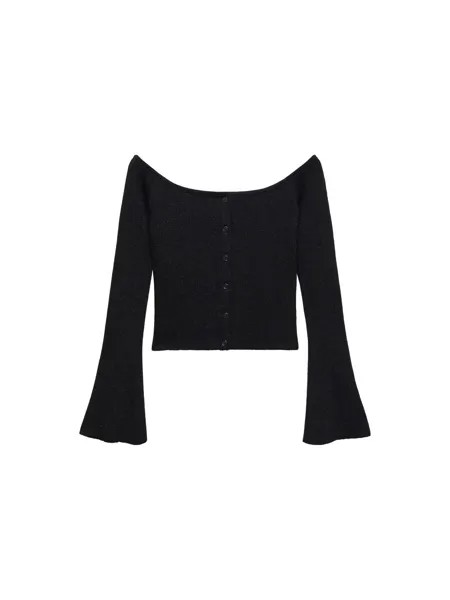 Вязаный кардиган Mango LAURENT, черный