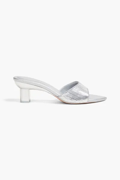 Мюли Verona из искусственной кожи с эффектом металлик и змеиным эффектом 3.1 Phillip Lim, серебро