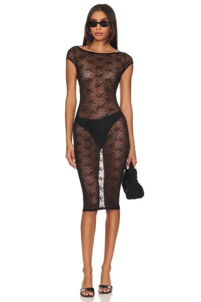 Платье миди superdown Laila Sheer, черный