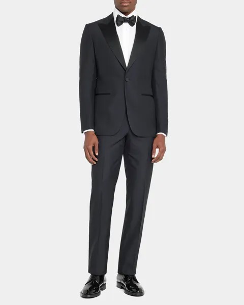 Мужской смокинг из шерсти и шелка ZEGNA, цвет Black Solid
