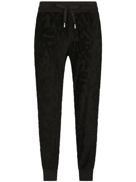 Dolce & Gabbana спортивные брюки с логотипом DG, черный