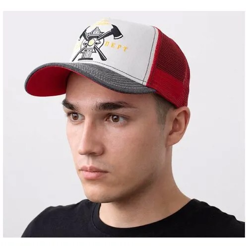 Бейсболка STETSON, хлопок, размер UNI, серый, красный