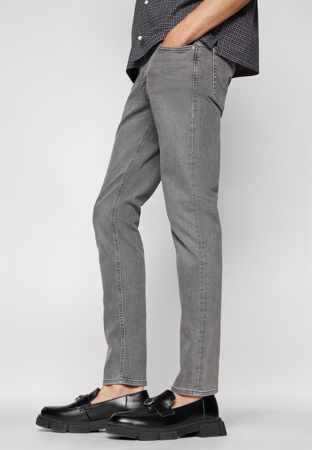 Джинсы узкого кроя JJIGLENN JJORIGINAL NOOS Jack & Jones, серый деним