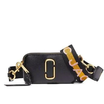 Marc Jacobs The Snapshot Черная Серая Сумка Через Плечо Женская