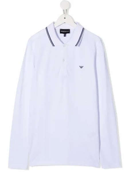 Emporio Armani Kids рубашка поло с длинными рукавами