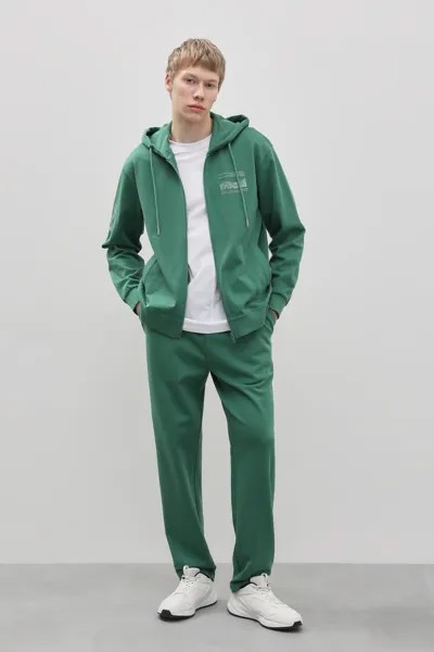 Спортивные брюки мужские Finn Flare BAS-20071 зеленые XL