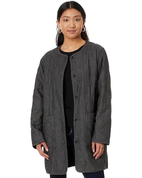 Пальто Eileen Fisher Long Quilted, черный