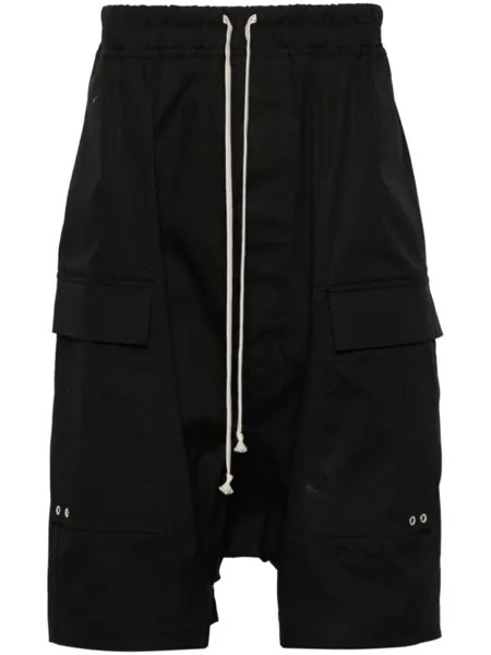 Rick Owens шорты карго с низким шаговым швом, черный