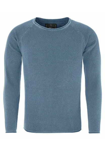 Вязаный свитер MST THOMAS ROUND NECK Key Largo, цвет blue (970)