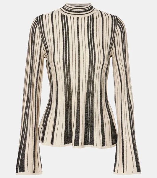 Полосатый топ Zimmermann, цвет black/gold