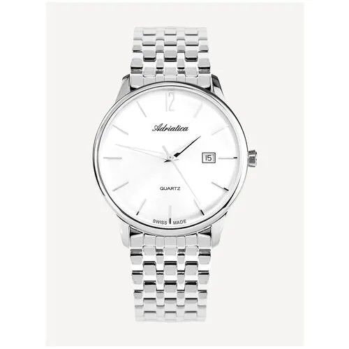 Наручные часы Adriatica Gents A8254.5153Q, серебряный, белый