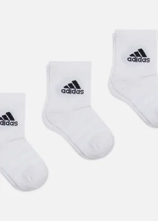 Комплект носков adidas Originals 3-Pack Light Crew, цвет белый, размер 22-24 EU