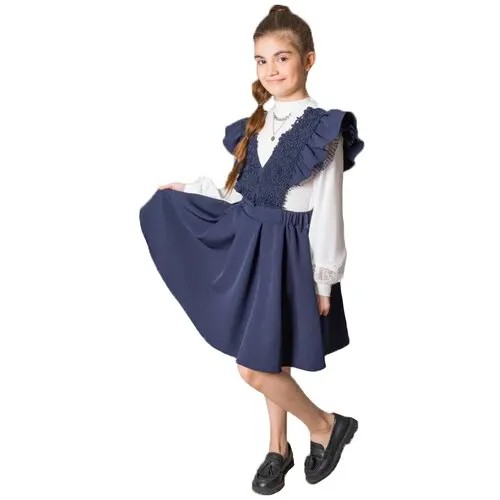 Школьное платье Deloras, размер 134, синий