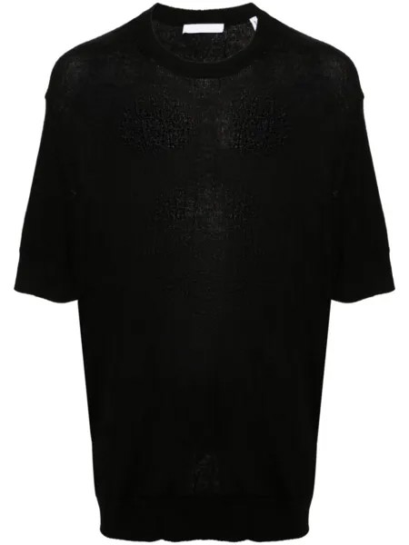 Футболка с жатым эффектом Helmut Lang, черный