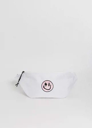 Белая сумка-кошелек на пояс с логотипом ASOS DESIGN-Белый