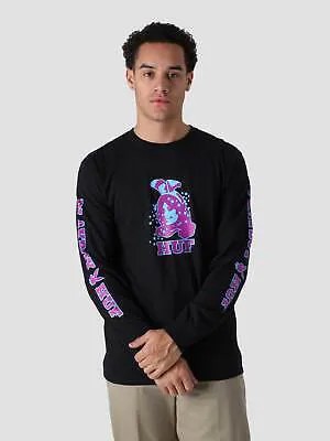 HUF x Playboy Bunny LS Футболка Lifestyle Мужская черная повседневная спортивная футболка