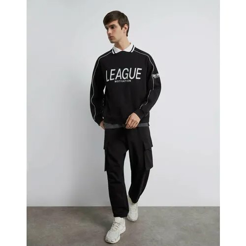 Брюки спортивные Gloria Jeans, размер XL/182 (52-54), чёрный