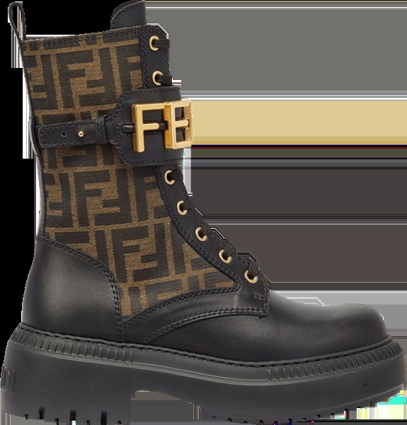 Кроссовки Fendi Wmns Fendigraphy Boot 'Brown FF Pattern', коричневый