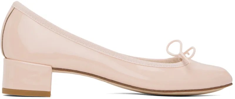 Розовые туфли Camille на каблуках Repetto