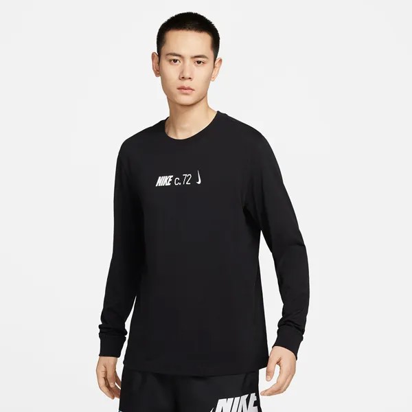 Лонгслив Nike Sportswear, черный/белый