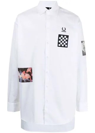 Raf Simons X Fred Perry рубашка на пуговицах с нашивкой