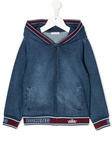 Dolce & Gabbana Kids худи DG King на молнии