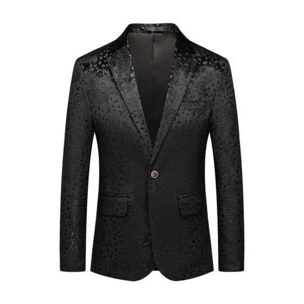 Мужские рождественские черные куртки в американском стиле, модный стиль, классический блейзер с цветочным принтом, masculino, приталенный крой, 5XL 4XL #907