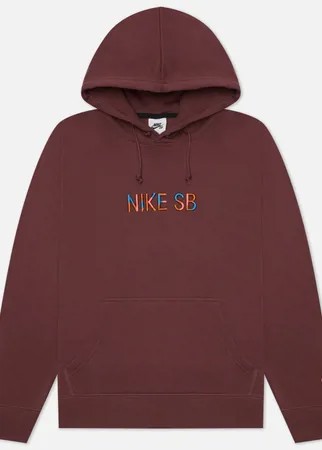 Мужская толстовка Nike SB Premium Graphic Fleece Hoodie, цвет бордовый, размер L