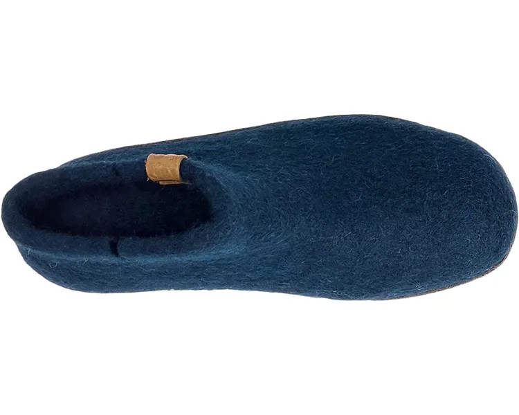 Слипперы Bootie with Leather Sole Baabushka, нави